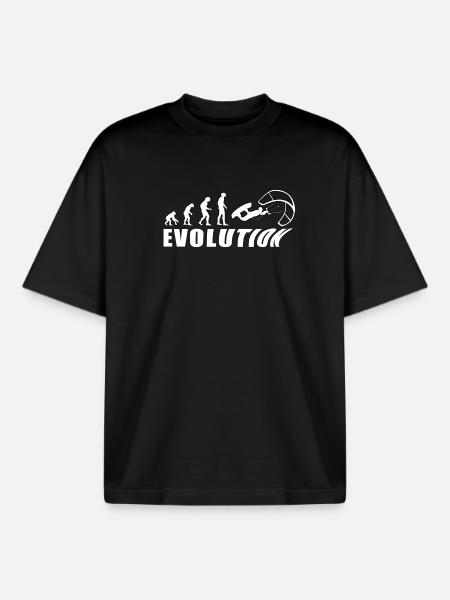 EVOLUTION KITESURF Meer Urlaub Geschenk - Boxy Heavyweight Unisex Organic T-Shirt von Stanley/Stella - Schwarz