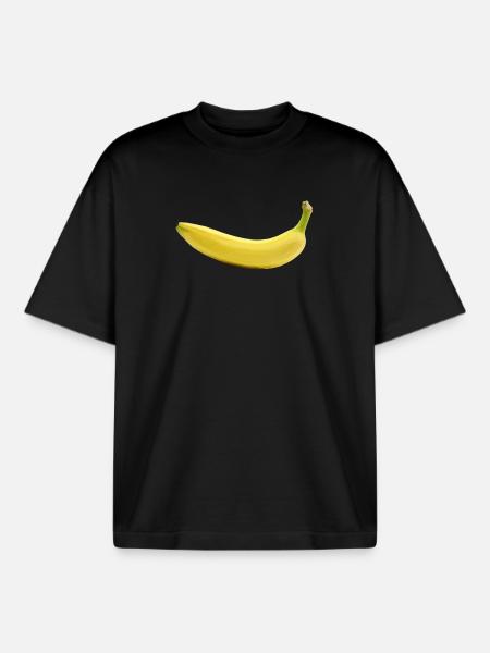 Banana - Boxy Heavyweight Unisex Organic T-Shirt by Stanley/Stella - black