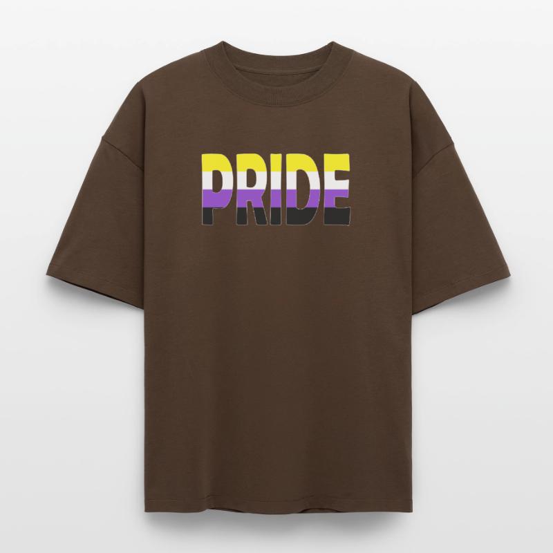 Pride lettering Non-Binary Non-Binary LGBTQ Boxy Heavyweight Unisex Organic T-Shirt by Stanley/Stella