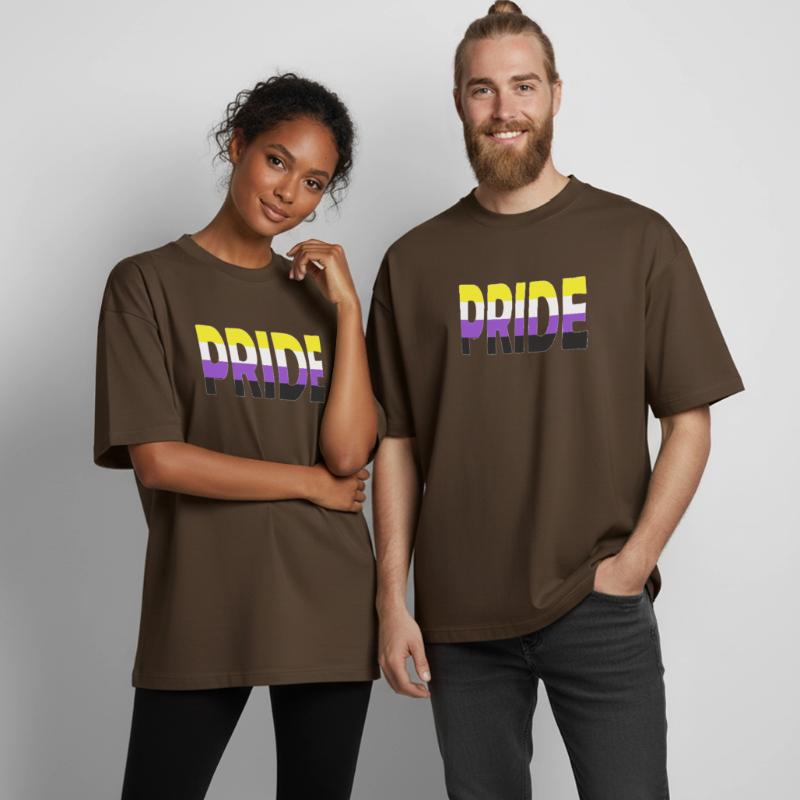 Pride lettering Non-Binary Non-Binary LGBTQ Boxy Heavyweight Unisex Organic T-Shirt by Stanley/Stella