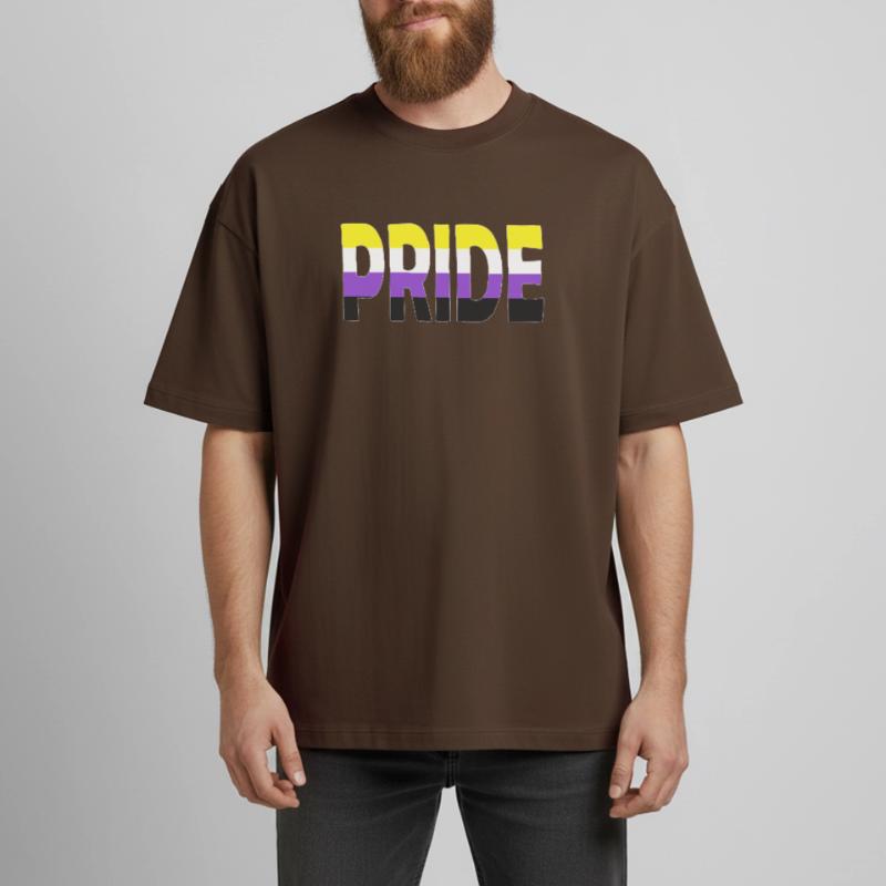 Pride lettering Non-Binary Non-Binary LGBTQ Boxy Heavyweight Unisex Organic T-Shirt by Stanley/Stella