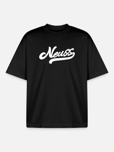 Neuss Retro - Boxy Heavyweight Unisex Organic T-Shirt by Stanley/Stella - black