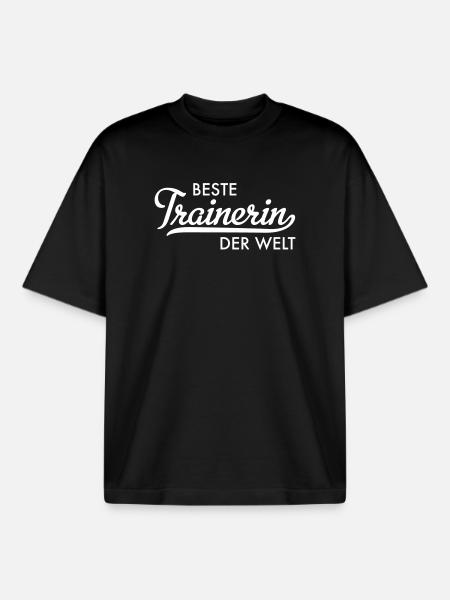 Beste Trainerin der Welt - Boxy Heavyweight Unisex Organic T-Shirt von Stanley/Stella - Schwarz