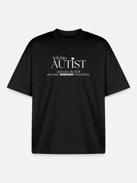 I'm autistic - Boxy Heavyweight Unisex Organic T-Shirt by Stanley/Stella - black