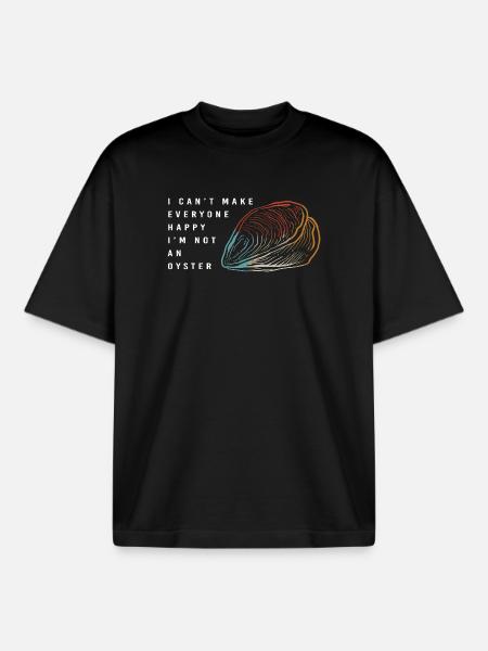 Oysters - Boxy Heavyweight Unisex Organic T-Shirt by Stanley/Stella - black