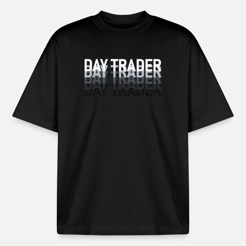 Day Trader Marché boursier Trader boursier - T-shirt unisexe boxy épais biologique Stanley/Stella - noir