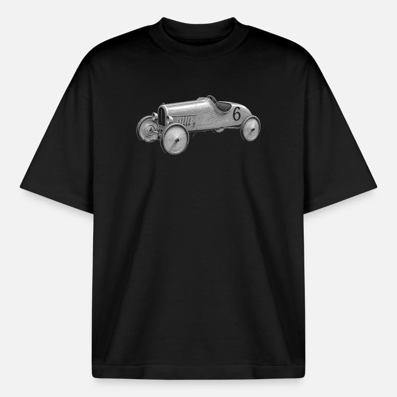 Children's vehicle - Boxy Heavyweight Unisex Organic T-Shirt by Stanley/Stella - black