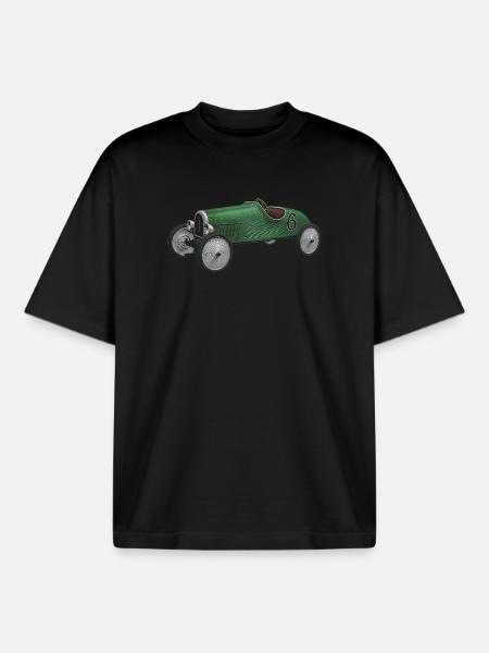 Children's vehicle - Boxy Heavyweight Unisex Organic T-Shirt by Stanley/Stella - black