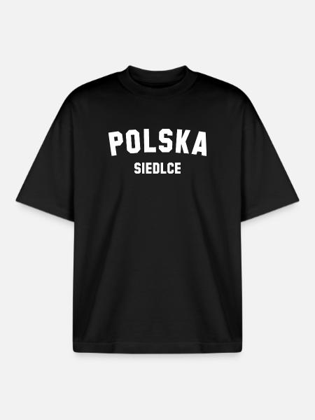 SIEDLCE Polska Poland Polen - Boxy Heavyweight Unisex Organic T-Shirt by Stanley/Stella - black