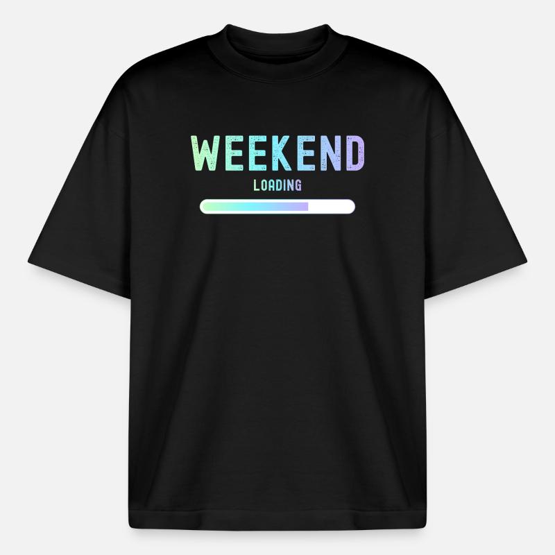 Weekend loading Weekend and leisure - Boxy Heavyweight Unisex Organic T-Shirt by Stanley/Stella - black