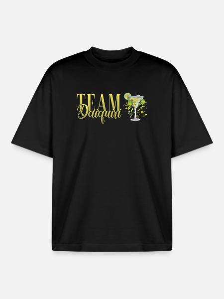 Hen Party Cocktail Team Daiquiri - Boxy Heavyweight Unisex Organic T-Shirt by Stanley/Stella - black