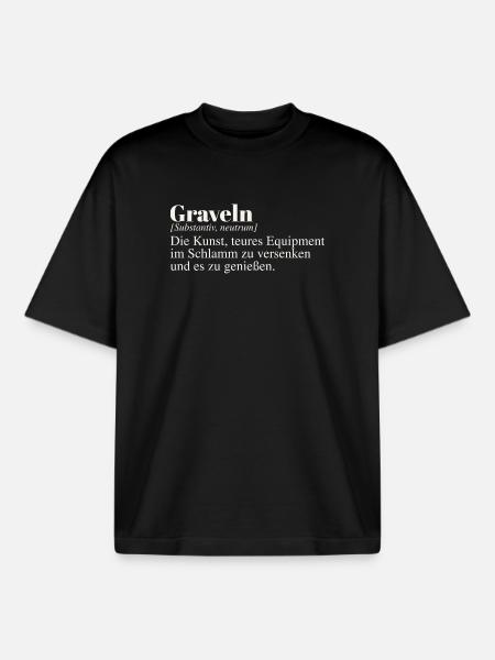 Graveln Definition - Boxy Heavyweight Unisex Organic T-Shirt von Stanley/Stella - Schwarz