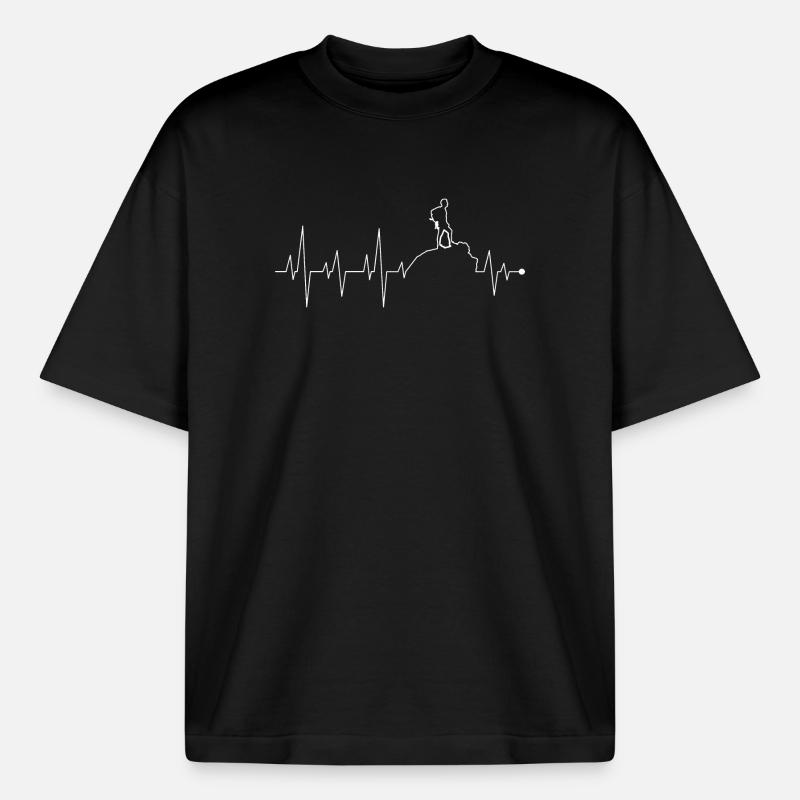 Cliffside Pulse Explorer - Boxy Heavyweight Unisex Organic T-Shirt von Stanley/Stella - Schwarz