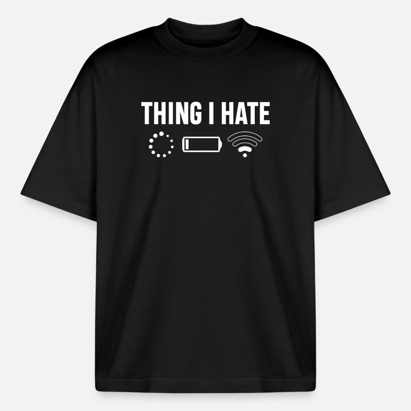 Ding, das ich hasse: Tech-Ikonen - Boxy Heavyweight Unisex Organic T-Shirt von Stanley/Stella - Schwarz