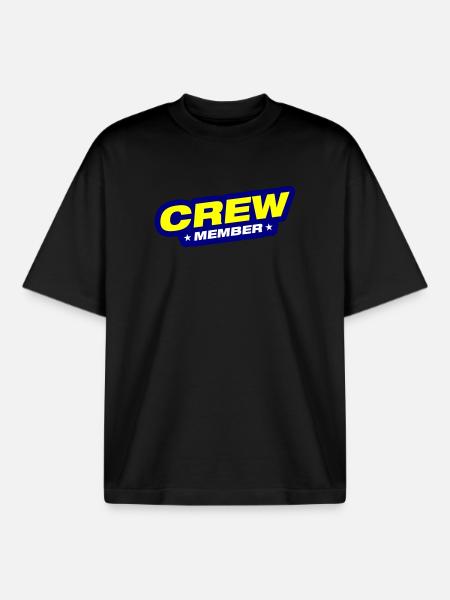 Crew Member - Boxy Heavyweight Unisex Organic T-Shirt by Stanley/Stella - black