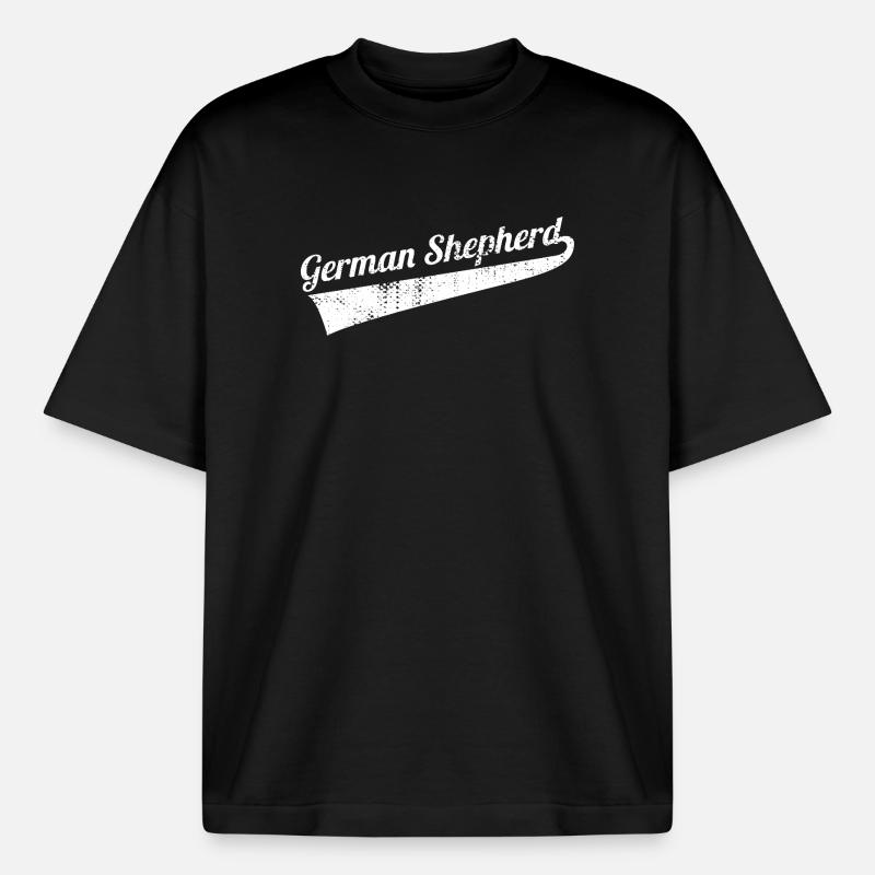 German Shepherd - Boxy Heavyweight Unisex Organic T-Shirt von Stanley/Stella - Schwarz