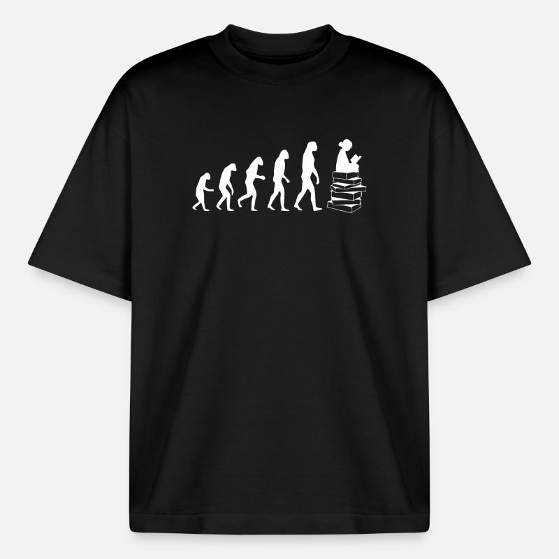 Read Evolution white - Boxy Heavyweight Unisex Organic T-Shirt von Stanley/Stella - Schwarz