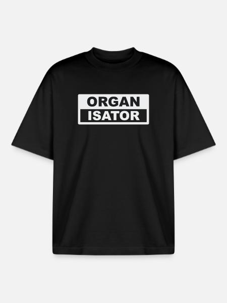 Organisator Typo-Kontrast - Boxy Heavyweight Unisex Organic T-Shirt von Stanley/Stella - Schwarz