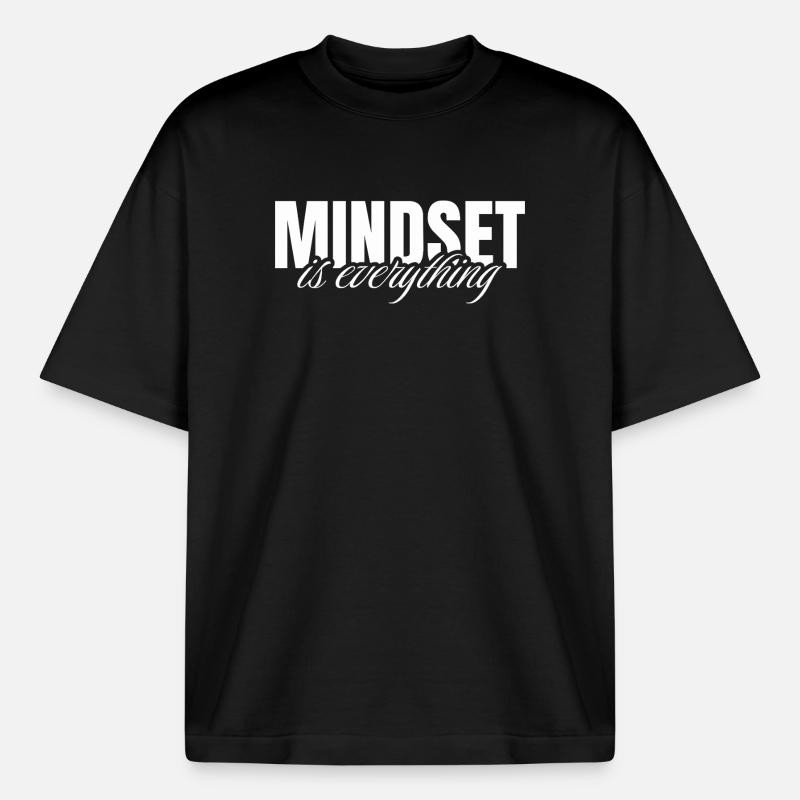 Mindset is everything - Boxy Heavyweight Unisex Organic T-Shirt by Stanley/Stella - black