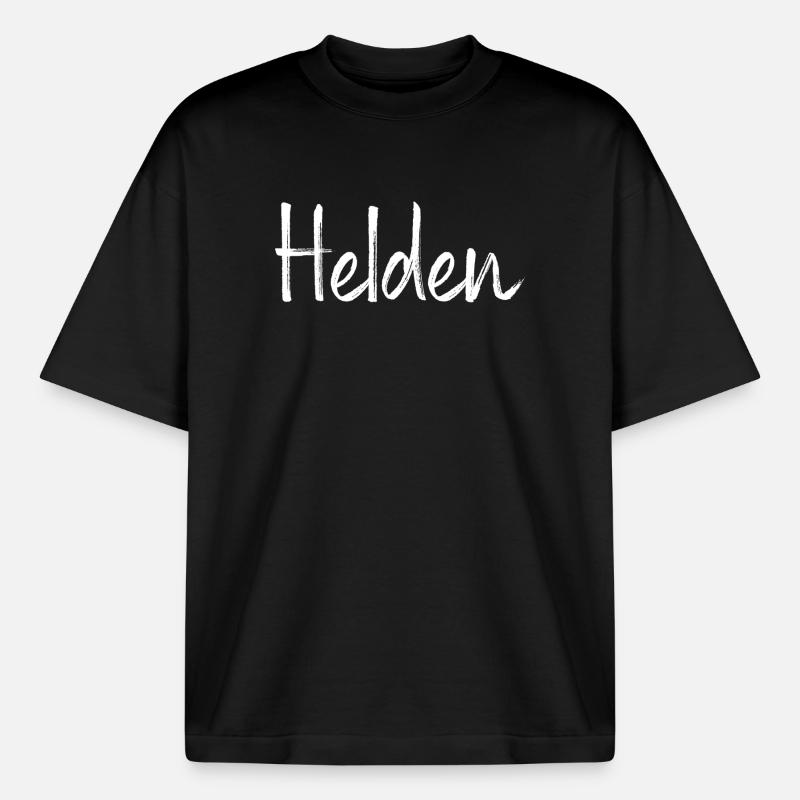 Helden Held Heldin Sieger Gewinner - Boxy Heavyweight Unisex Organic T-Shirt von Stanley/Stella - Schwarz
