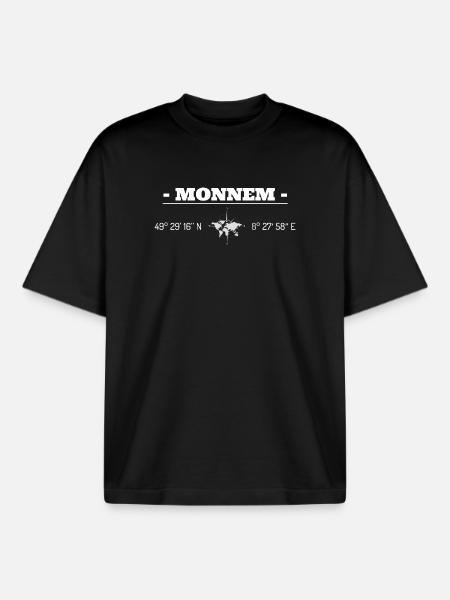 Coordinates Monnem Mannheim - Boxy Heavyweight Unisex Organic T-Shirt by Stanley/Stella - black
