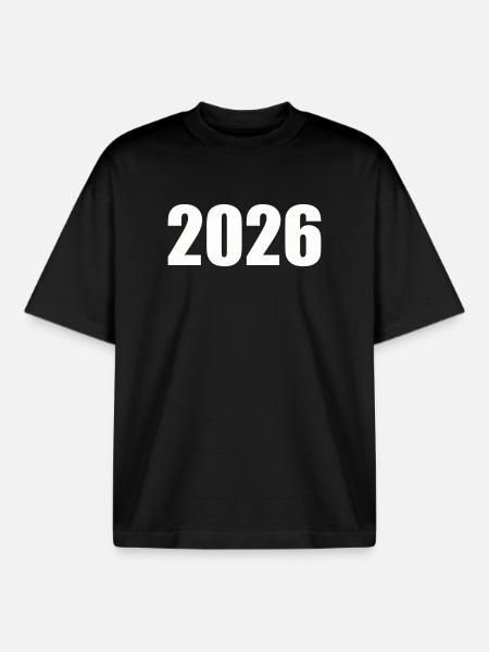 2026 - T-shirt unisexe boxy épais biologique Stanley/Stella - noir