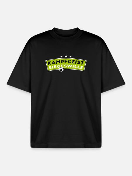 Kampfgeist - Siegeswille - Fussball - Boxy Heavyweight Unisex Organic T-Shirt von Stanley/Stella - Schwarz