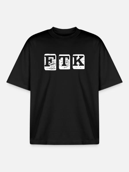 FTK - Boxy Heavyweight Unisex Organic T-Shirt by Stanley/Stella - black