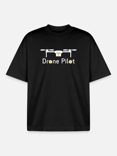 Drone Pilot - T-shirt unisexe boxy épais biologique Stanley/Stella - noir