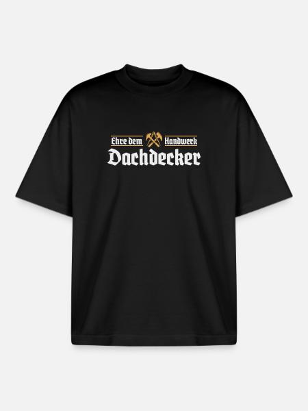 Roofers Crafts Guild Signs - Boxy Heavyweight Unisex Organic T-Shirt by Stanley/Stella - black