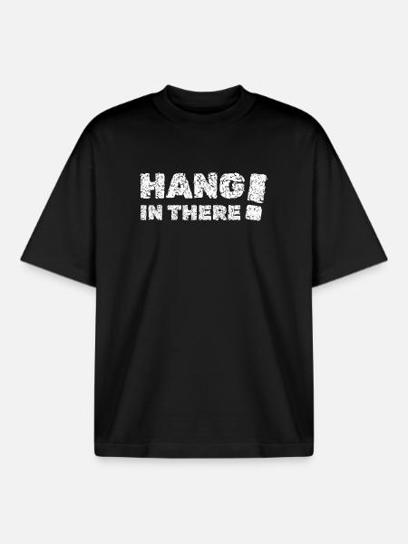 Bleiben Sie dran - Boxy Heavyweight Unisex Organic T-Shirt von Stanley/Stella - Schwarz