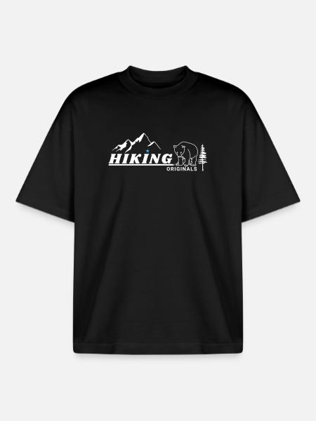 Piesze oryginały - T-shirt unisex boxy ciężki organiczny Stanley/Stella - czarny