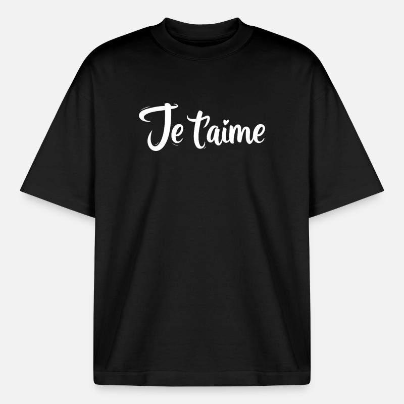 Ich liebe dich - Boxy Heavyweight Unisex Organic T-Shirt von Stanley/Stella - Schwarz