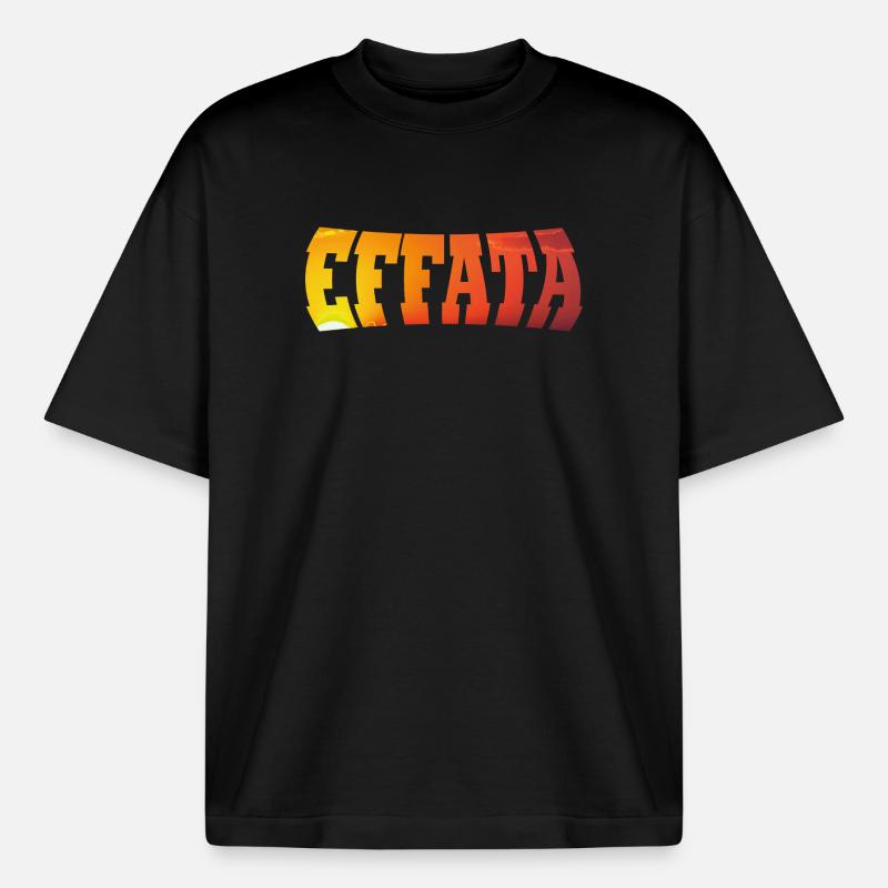 EFFATA - Heavyweight Boxy Unisex T-Shirt by Stanley/Stella - black