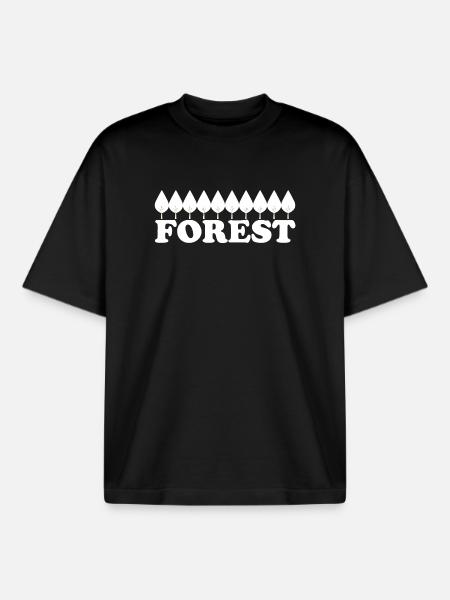 Forest - Boxy Heavyweight Unisex Organic T-Shirt by Stanley/Stella - black