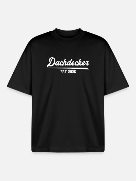 Roofer 2026 Training Examination Master Apprentice - Boxy Heavyweight Unisex Organic T-Shirt by Stanley/Stella - black