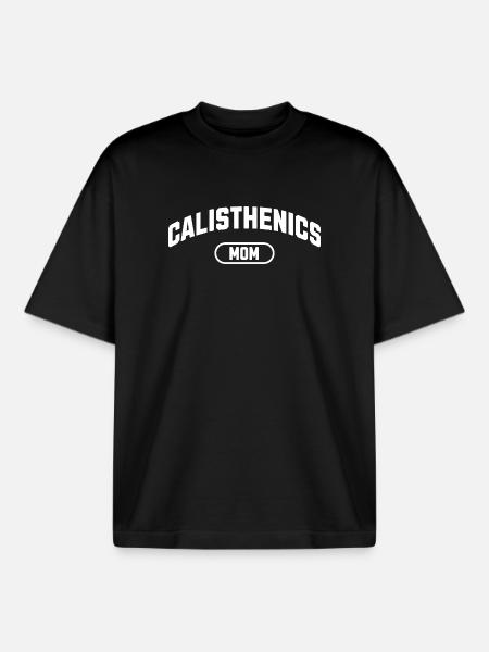 Calisthenics Mom - Boxy Heavyweight Unisex Organic T-Shirt by Stanley/Stella - black
