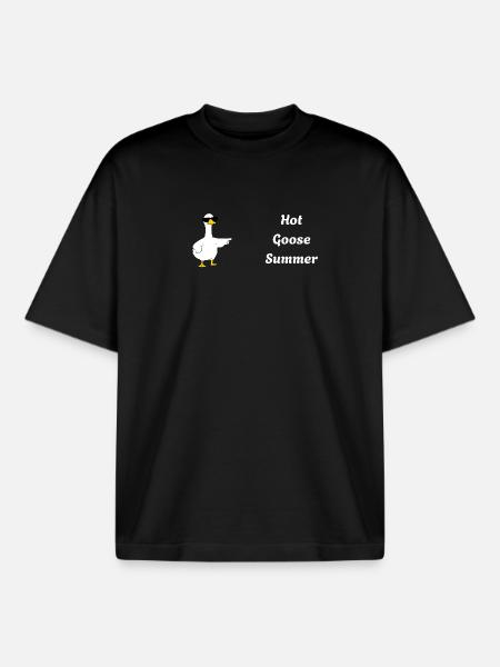 Hot Goose Summer - Boxy Heavyweight Unisex Organic T-Shirt by Stanley/Stella - black
