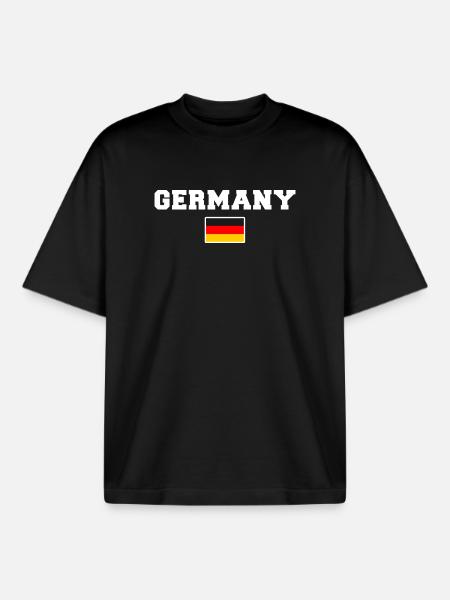 Germany Deutschland - Boxy Heavyweight Unisex Organic T-Shirt by Stanley/Stella - black