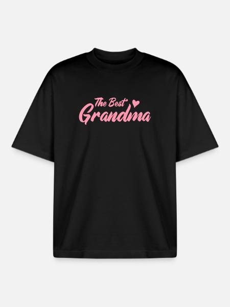 Beste Oma Rosé Schrift - Boxy Heavyweight Unisex Organic T-Shirt von Stanley/Stella - Schwarz