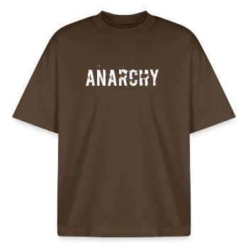 Anarchy - Boxy Heavyweight Unisex Organic T-Shirt by Stanley/Stella - mocha - Front - AI Model Male 185 light (185cm) & AI Model Female 172 dark (172cm)