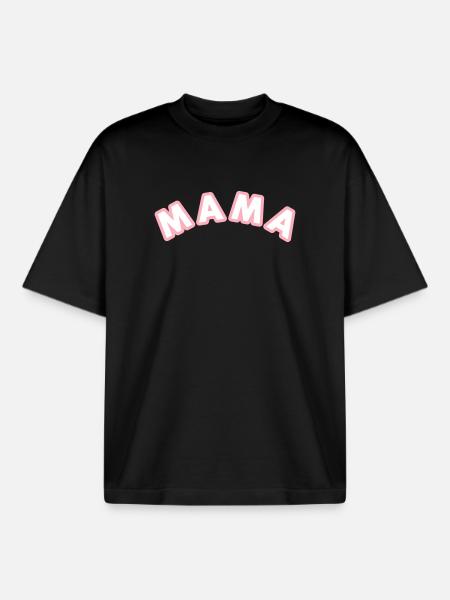 MAMA Cool Mom Print - Boxy Heavyweight Unisex Organic T-Shirt von Stanley/Stella - Schwarz