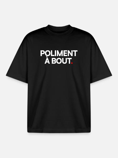 Poliment à bout - T-shirt unisexe boxy épais biologique Stanley/Stella - noir
