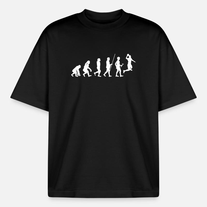 Techno Evolution Silhouettes - Heavyweight Boxy Unisex T-Shirt by Stanley/Stella - black