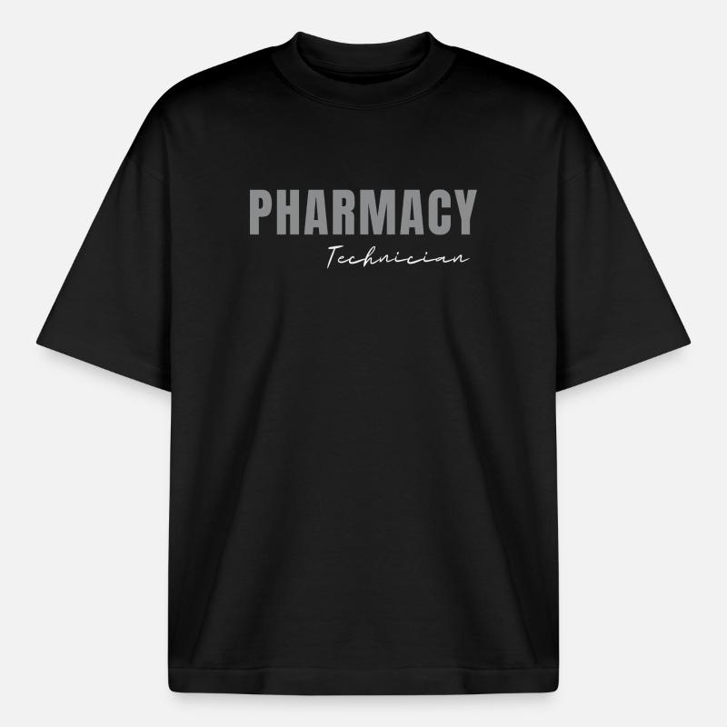 Pharmacy Technician RX Tech Squad Student - Boxy Heavyweight Unisex Organic T-Shirt by Stanley/Stella - black