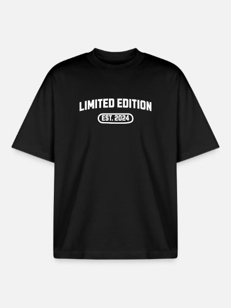 Édition limitée anniversaire 2024 - T-shirt unisexe boxy épais biologique Stanley/Stella - noir