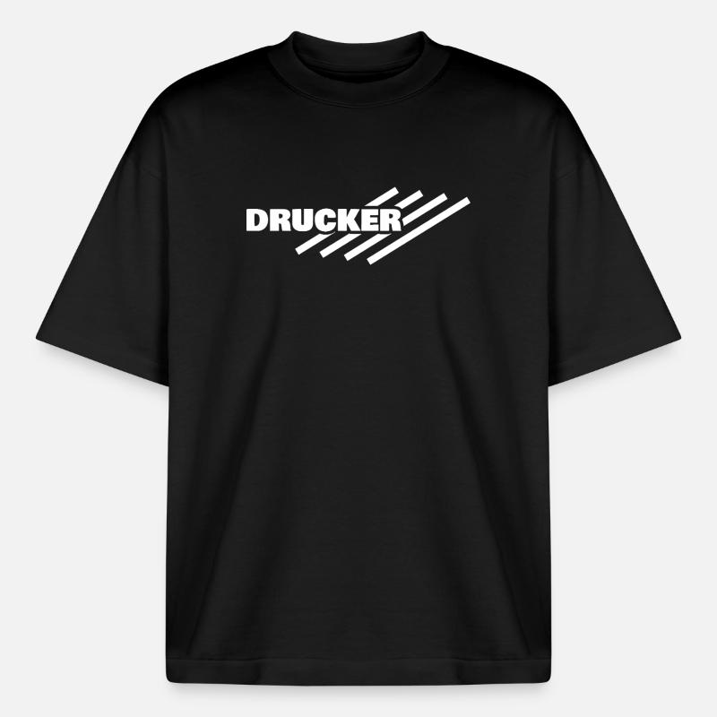 Beruf Drucker - Boxy Heavyweight Unisex Organic T-Shirt von Stanley/Stella - Schwarz