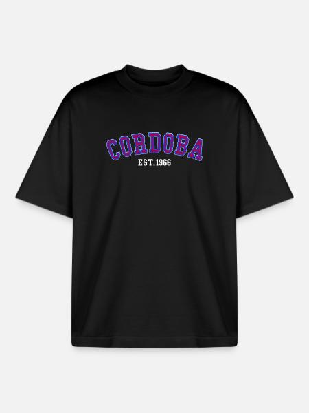 Cordoba Est 1966 - Boxy Heavyweight Unisex Organic T-Shirt by Stanley/Stella - black