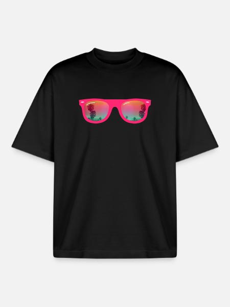 Sunglasses - Sunglasses - Boxy Heavyweight Unisex Organic T-Shirt by Stanley/Stella - black