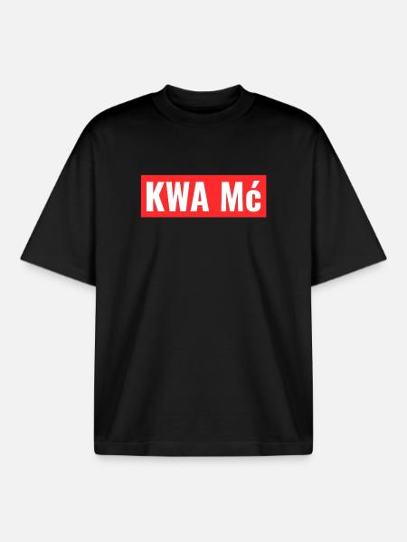 KWA MĆ Poland Meme Streetwear T-Shirt - Boxy Heavyweight Unisex Organic T-Shirt by Stanley/Stella - black